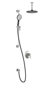 PB4 Système de douche Kontour 60 po Noir et chrome