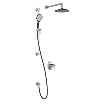 Td2 Ensemble de douche (valves non-incluses) Kontour 60 po Noir et chrome