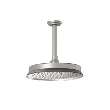 Rustik Tête de pluie ronde Accent 9 po Nickel pur PVS