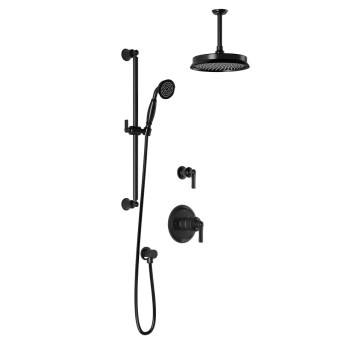 TD2 Ensemble de douche Rustik 60 po Noir