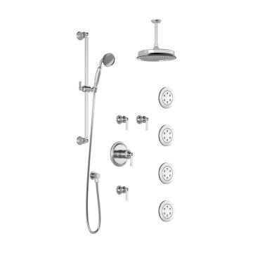 T375 Ensemble de douche Rustik 60 po Rustik Vertical-Chrome