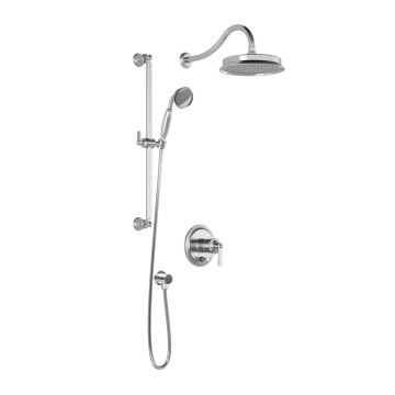 Pb4 Ensemble de douche (valves non-incluses) Rustik 60 po Chrome