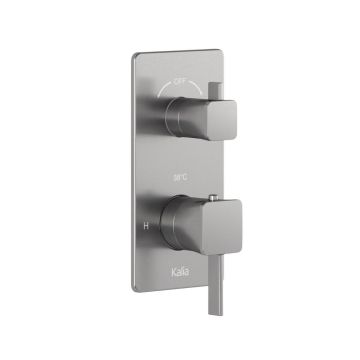 Valve SquareOne 1/2 po de douche de type T/P avec sélecteur 2 voies et garniture Nickel pur PVS