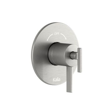 Valve coaxiale RoundOne 1/2 po de type Aquatonik avec sélecteur intégré 2 voies et finition Nickel pur PVS