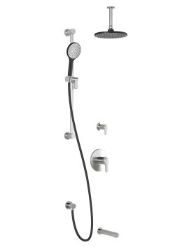 TD3 Système de douche Kontour (sans valves) 60 po Noir et chrome