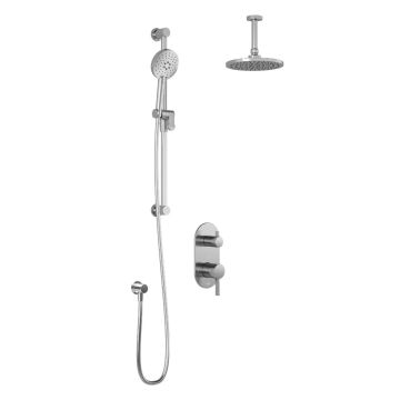 TD2 Ensemble de douche RoundOne (valves non-incluses) 60 po Chrome