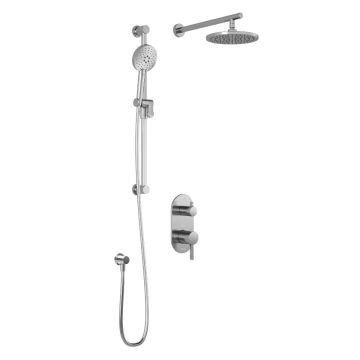Td2 Ensemble de douche (valves non-incluses) RoundOne 60 po Chrome