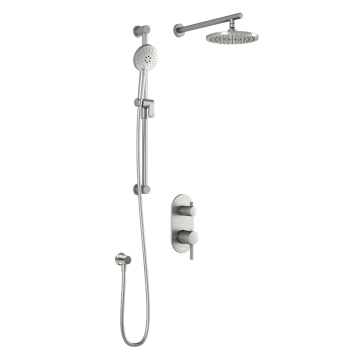 Td2 Ensemble de douche (valves non-incluses) RoundOne 60 po Nickel pur PVS