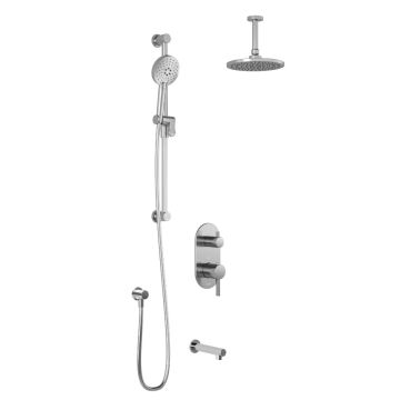 TD3 Ensemble de douche RoundOne 1/2 po Chrome