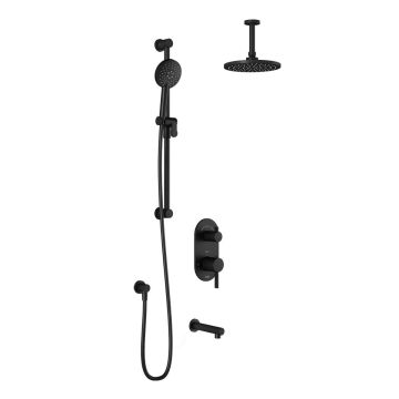 TD3 Ensemble de douche RoundOne 1/2 po Noir mat