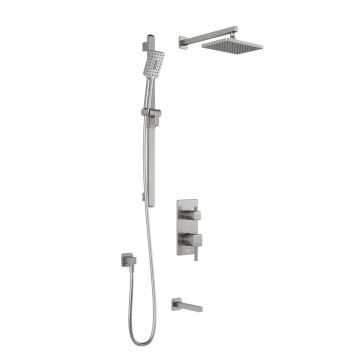 Td3 Ensemble de douche SquareOne 1/2 po Nickel pur PVS
