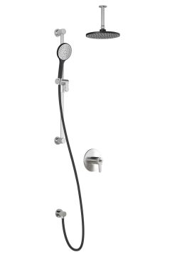 Kontour TCD1 Sytème de douche Accent (sans valve) 60 po Noir et chrome