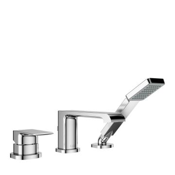 Robinet pour baignoire à pression équilibrée 3 morceaux avec douchette Sobrio 60 po Chrome