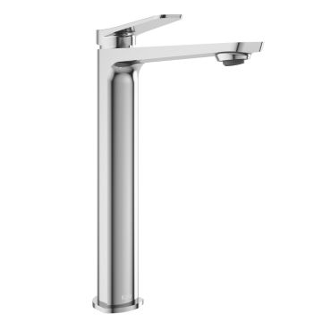 Grand robinet de lavabo monotrou sans drain Moroka Chrome