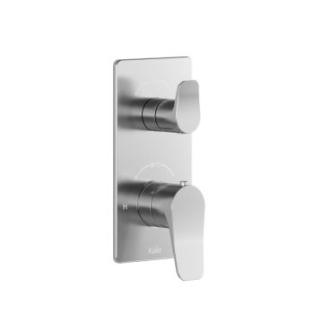 Valve Moroka 1/2 po de type Aquatonik avec sélecteur intégré 2 voies et finition carrée Chrome