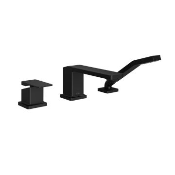 Robinet pour baignoire 3 morceaux avec douchette Kareo 60 po Noir mat