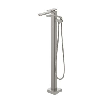 Robinet de plancher avec douchette Kareo 60 po Nickel pur PVS