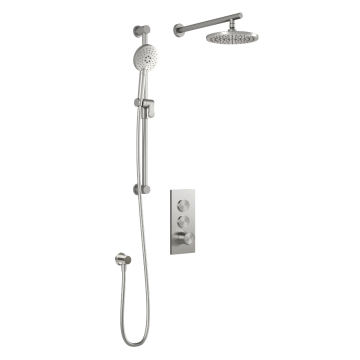 Tb2 Ensemble de douche à boutons-poussoirs (sans valve) RoundOne 60 po