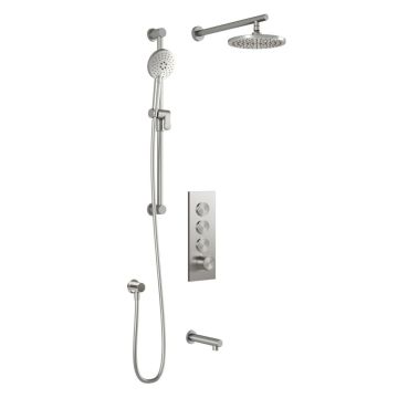 TB3 Ensemble de douche RoundOne (sans valve) 1/2 po Nickel pur PVS