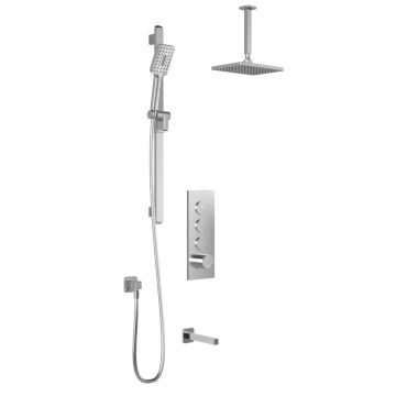 TB3 Ensemble de douche SquareOne (sans valve) 60 po Chrome