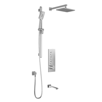 TB3 Ensemble de douche à boutons-poussoirs Kareo (sans valve) 60 po Chrome