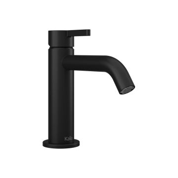 Robinet de lavabo monotrou avec poignée à levier sur le dessus Basico Noir mat