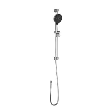 Ensemble douchette à main 3 fonctions avec rail et boyau en PVC de Moroka Plus 60 po Chrome