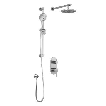 PB4 Système de douche à pression équilibrée RoundOne 60 po Chrome