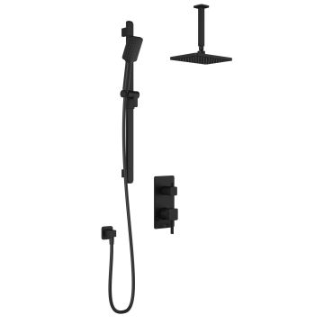PB4 Système de douche à pression équilibrée SquareOne 60 po Noir mat