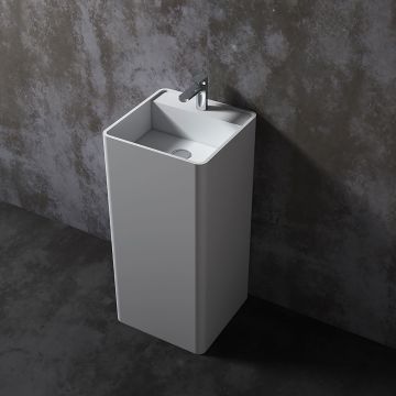 Lavabo sur pied Olta 16 po x 16 po en blanc lustré