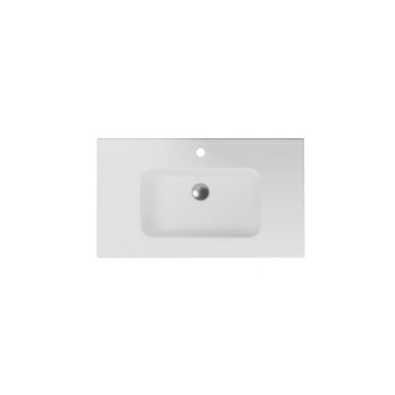 Dessus vanité simple Sulu 32" Porcelaine blanche