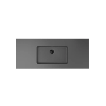 Dessus vanité non percé Aden 48" Quartz noir