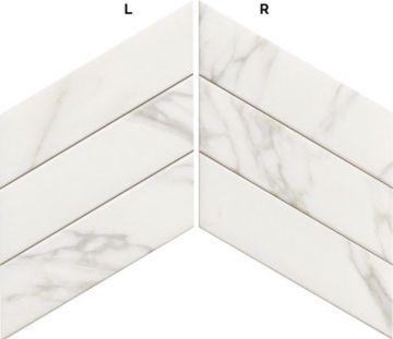 Carreau de porcelaine Diamond Statuario satiné 28 po x 16 po