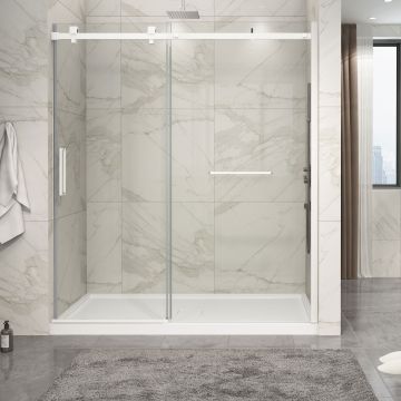 Porte de douche Piazza 2.0 72 po en alcôve blanc mat