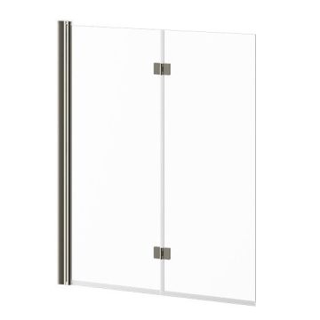 Écran de baignoire pivotant Flip 46 po x 56 po Nickel brossé
