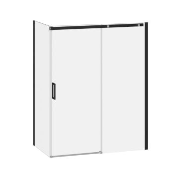 Porte de douche coulissante Vivio 60 po x 36 po x 75 po Noir et chrome