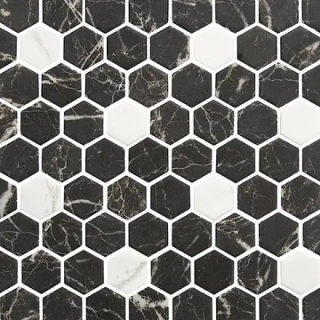 Mosaïque Geo Pattern Hex Pattern Custom 1 mat 12 po x 10 po