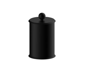 Large Size Bathroom Vanity Countertop Canister FLORENCE KCT-RD-O-L noir mat