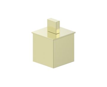 Small Size Bathroom Vanity Countertop Canister BERLIN KCT-SQ-S laiton brossé