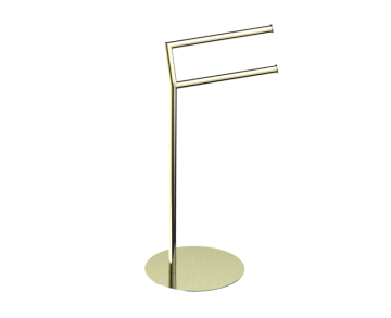Round double Towel Rail autoportant KFS-RD-SP-DTR laiton brossé