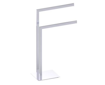 porte-serviettes double carré autoportant KFS-SQ-DTR chrome poli