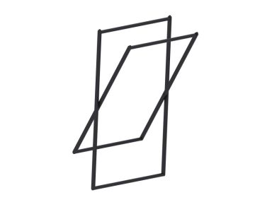 Towel Rail-X autoportant KFS-X-TR noir mat