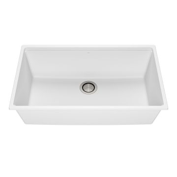 Évier de cuisine Bacia 33 po Sous-plan Granistone Blanc sable