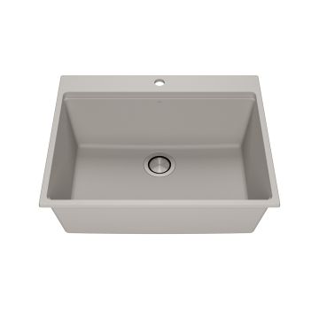 Évier de cuisine Bacia 27 po Encastré Granistone Gris galet