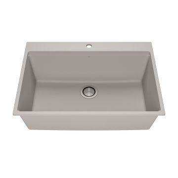 Évier de cuisine Bacia 31 po Encastré Granistone Gris galet