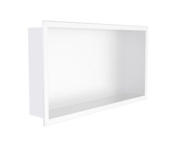 niche de douche en saillie 12 po x 24 po Horizontal Niches de douche KSN-BE1224 blanc mat