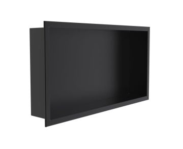 niche de douche en saillie 12 po x 24 po Horizontal Niches de douche KSN-BE1224 noir mat