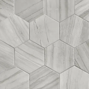 Carreau Lithos Hexagon Grey mat 4.5 po x 4 po