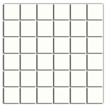 Mosaïque Matt Blanc mat 12 po x 12 po