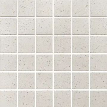 Mosaïque Plain / Techno White Granite mat 12 po x 12 po